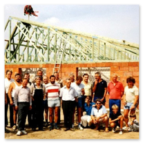 1986 Richtfest des Sportheimes